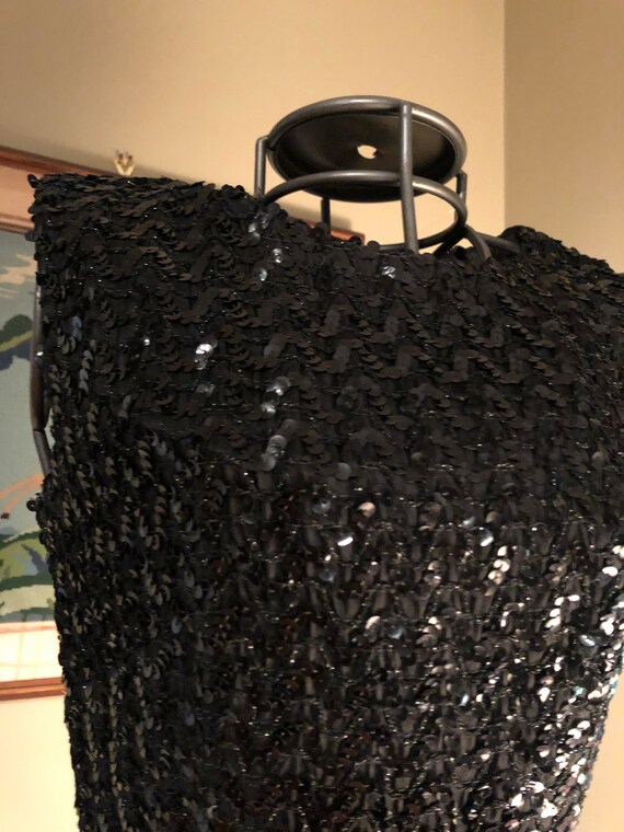 Late 1950s/early 1960s black sequin shell - image 2