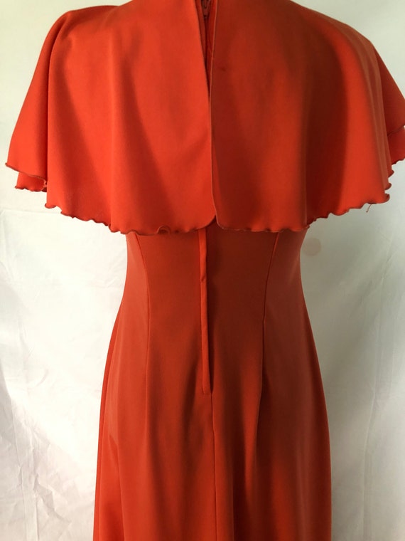 Late 1960s/early 1970 s bittersweet coral maxi dr… - image 7