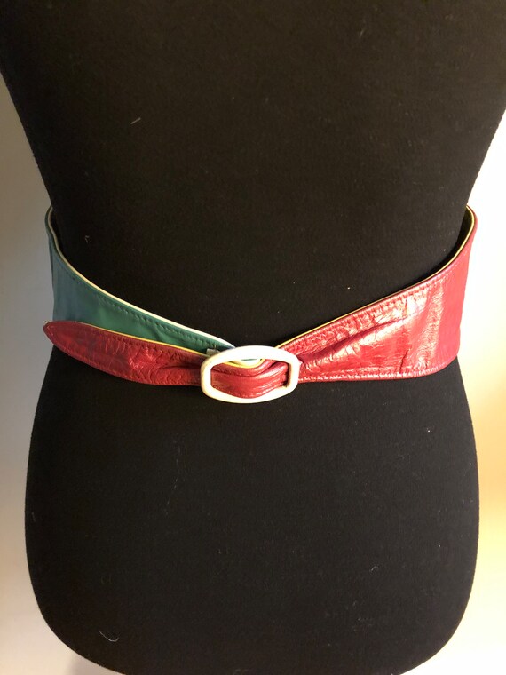 1980s multi color reversible belt - image 4