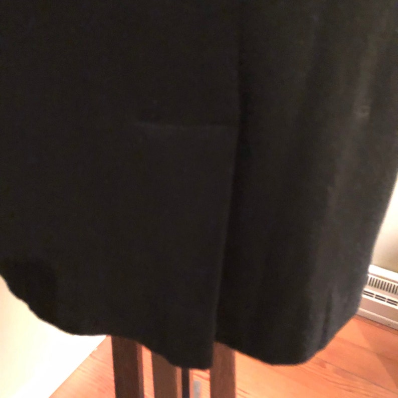 1954 basic black wool dress
