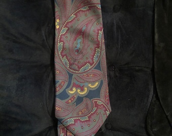 1980s Liberty of London silk paisley necktie
