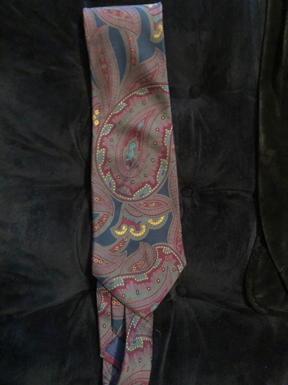 1980s Liberty of London silk paisley necktie - image 1