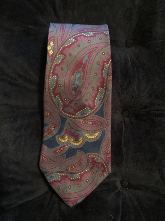 1980s Liberty of London silk paisley necktie - image 3