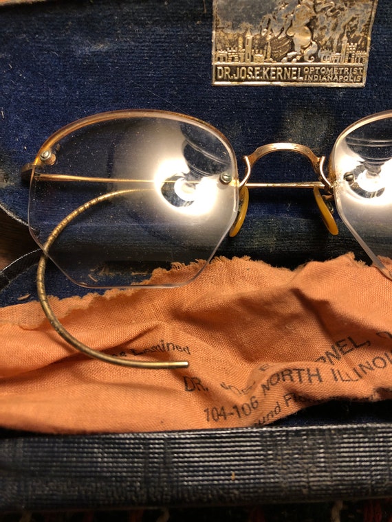 1930s/1940s gold rim glasses - image 2