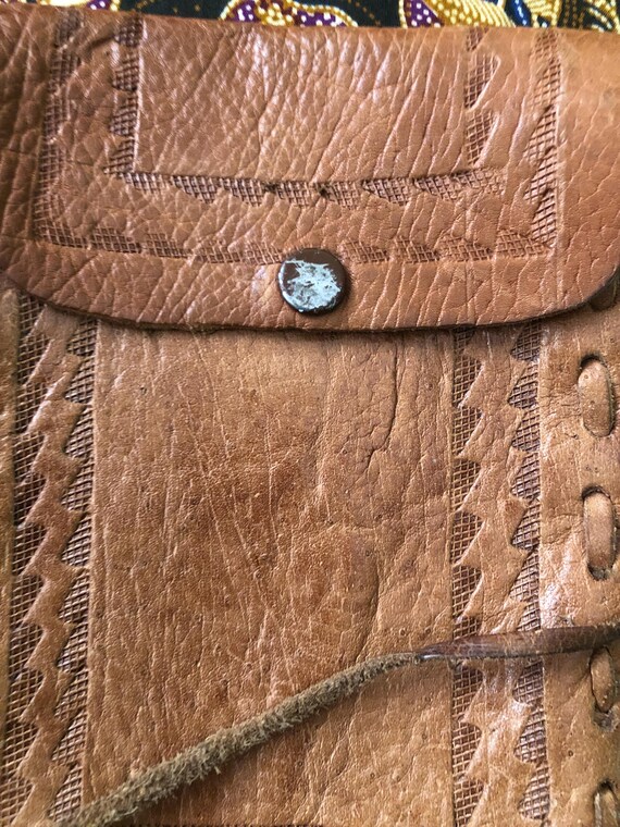 Small rectangular tooled leather crossbody bag - image 3