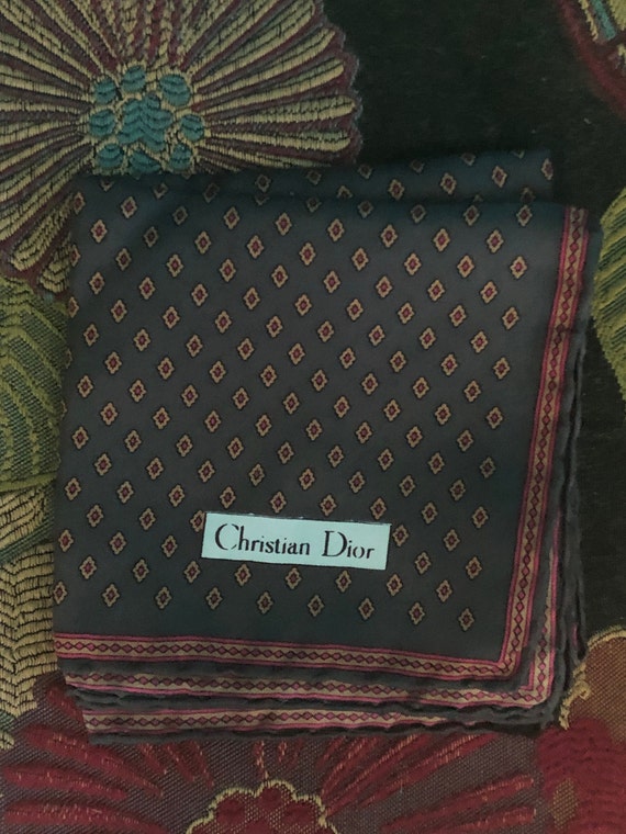 Christian Dior silk square scarf