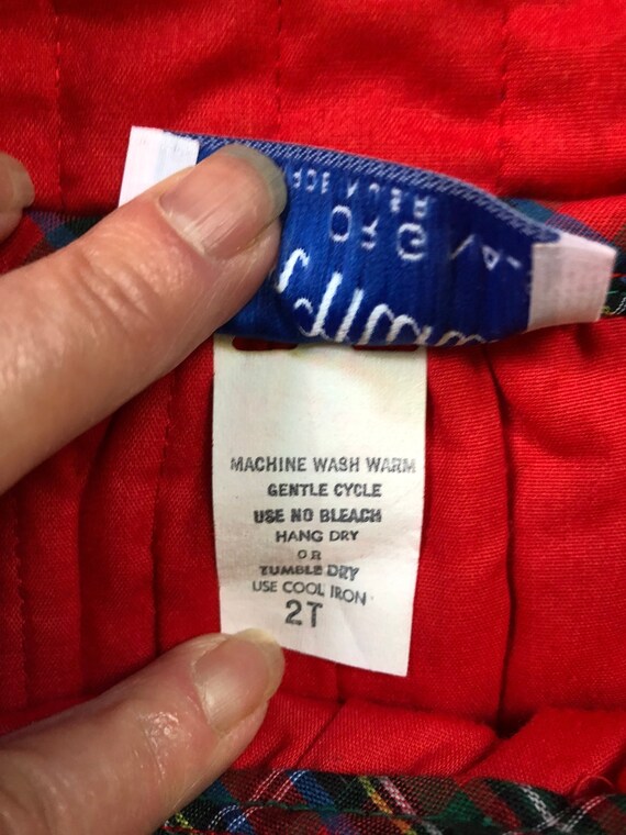 1960s toddler’s red quilted applique jumper so. 2 Gem