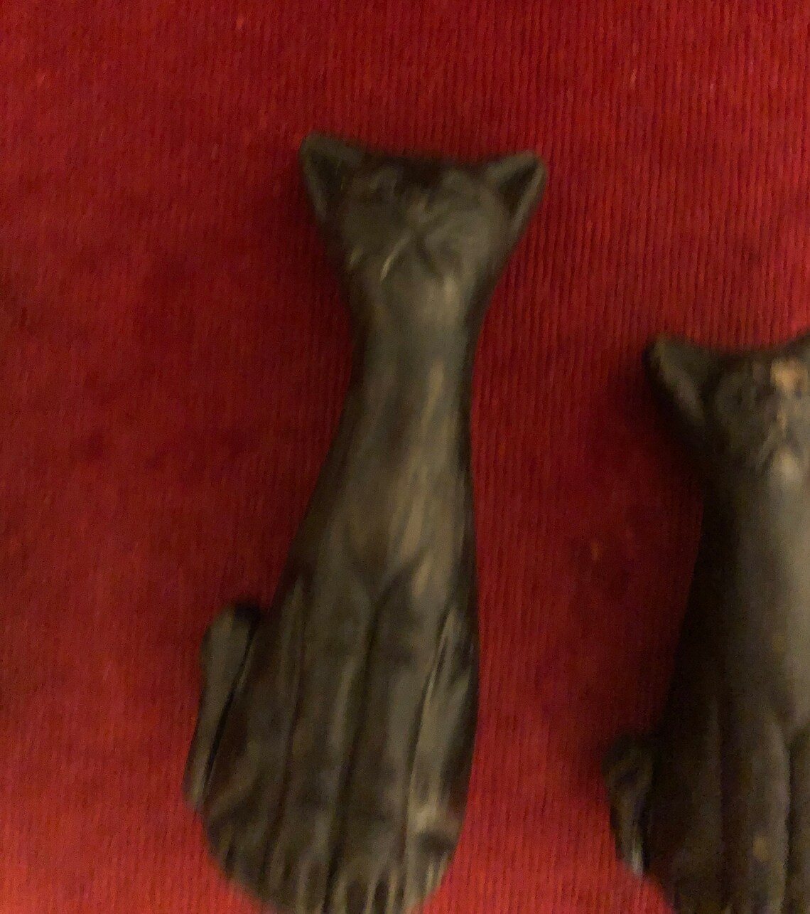 Trio of Black Cat Figurines Etsy