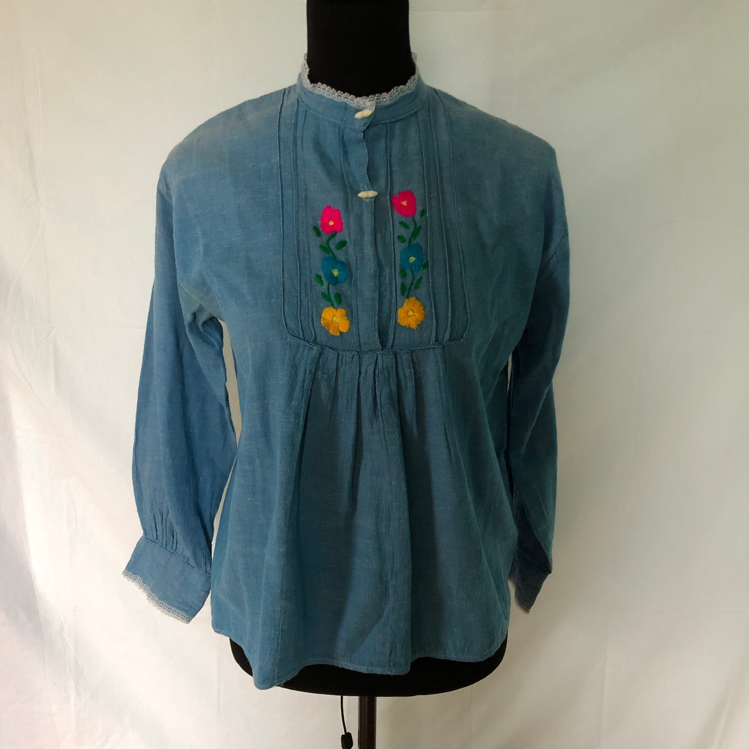 70s Mexican Chambray - Etsy