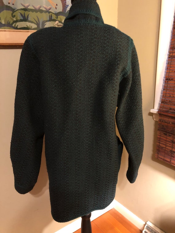 1990s dark green handwoven wool jacket - image 6