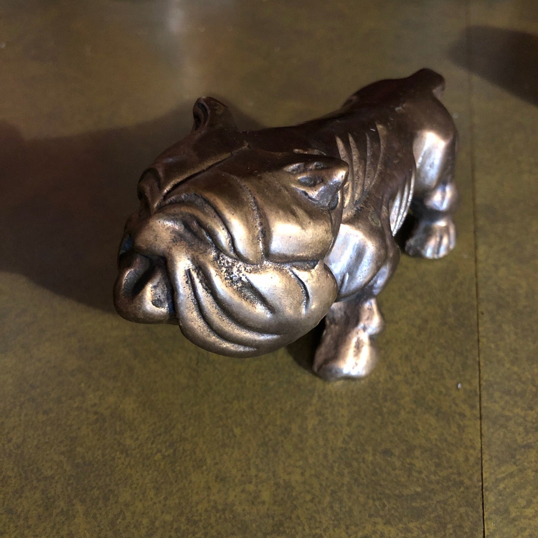 Brass Bulldog Figurine Etsy