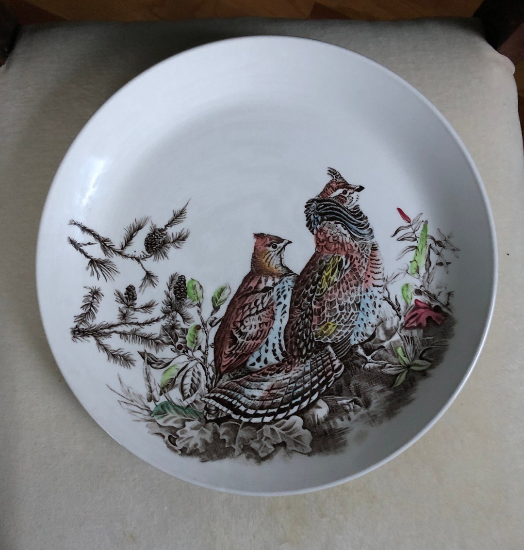 Vintage Johnson Brothers Game Birds Ruffed Grouse Plate Etsy