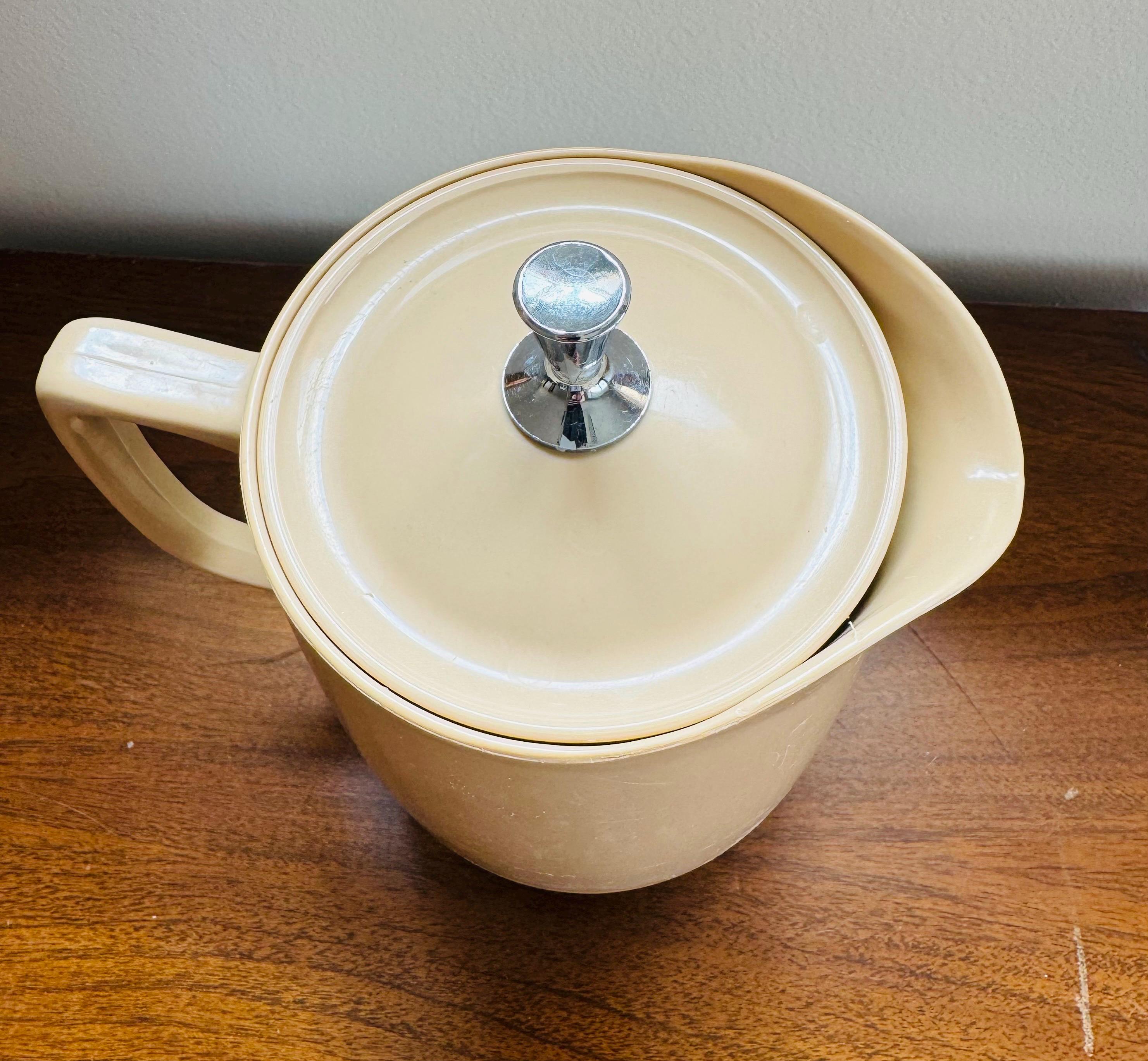 Vintage MCM 1960s Thermos Tan and Brown Insulated Pitcher - Etsy
