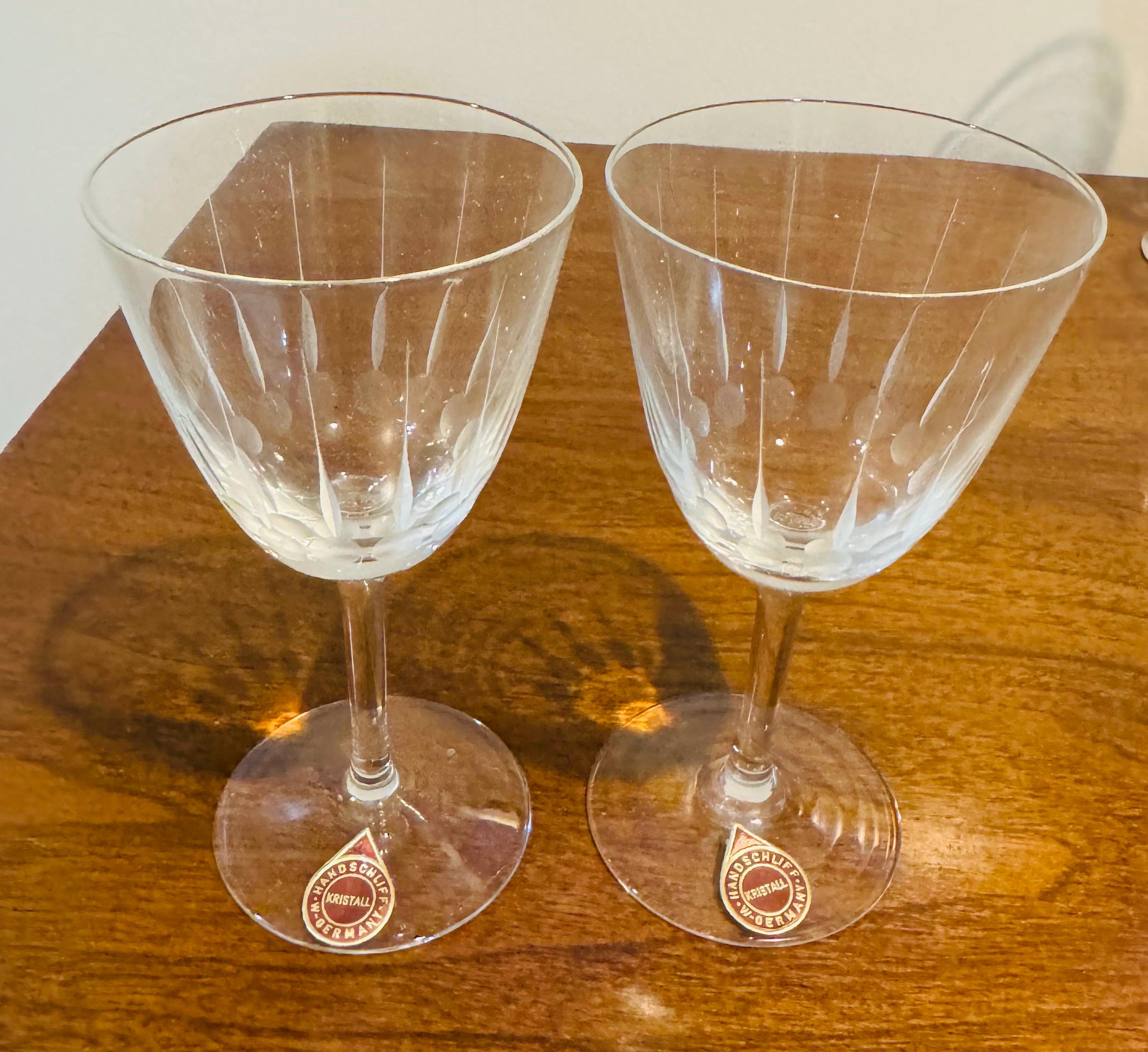 Vintage German Crystal Wine Glass - Etsy