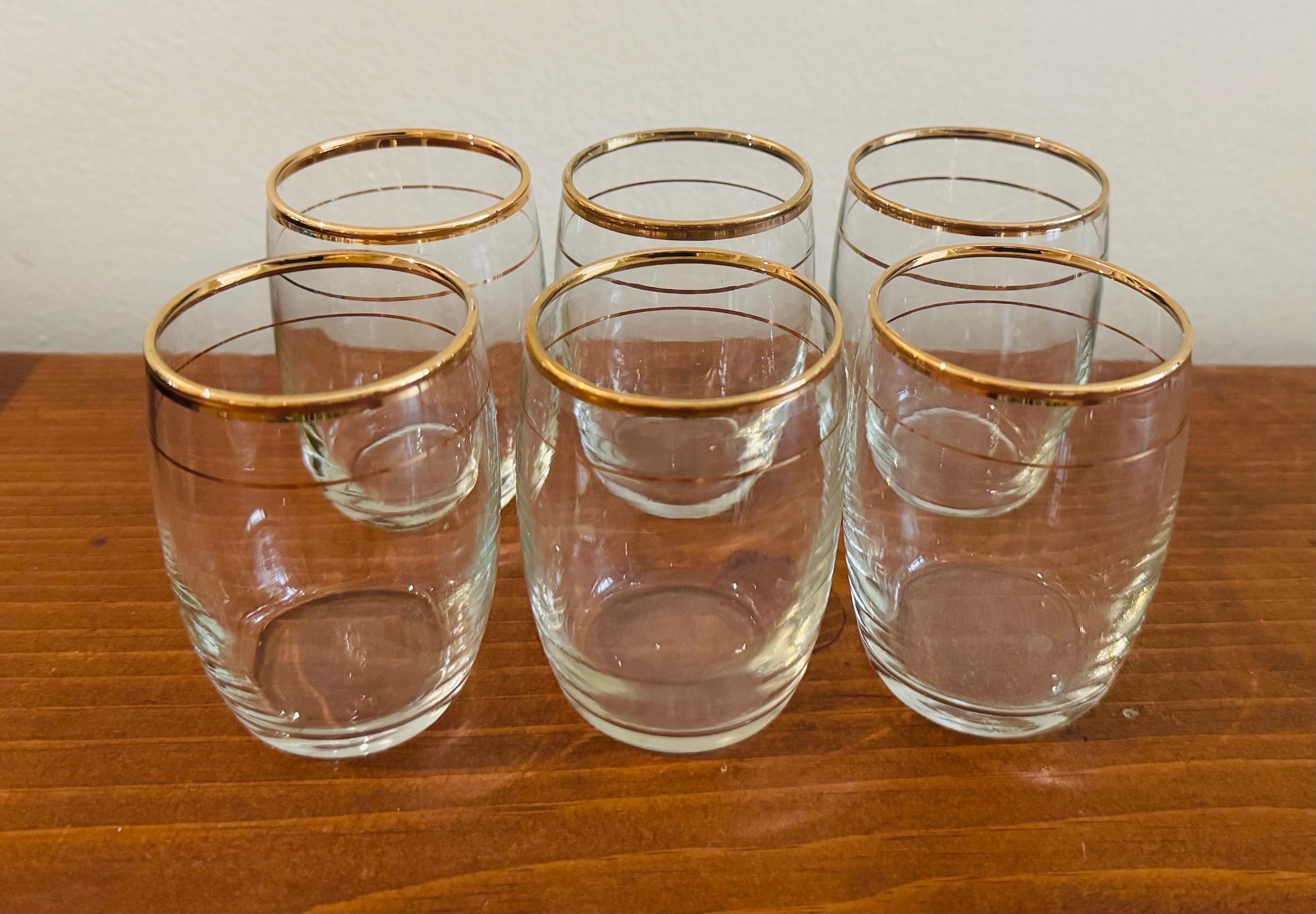 Gold rim bohemia glass - Etsy 日本