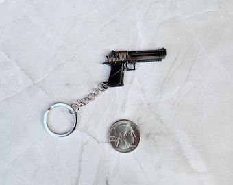 Llavero réplica de arma, pistola Desert Eagle, regalo personal o de cumpleaños.