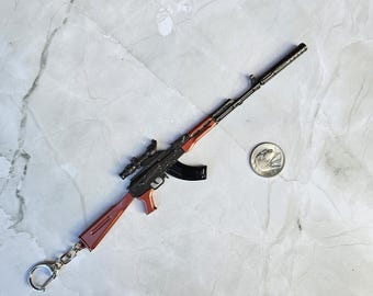 Llavero de arma grande, réplica de fusil de asalto AKM/AK74/AK47, regalo personal o de cumpleaños.