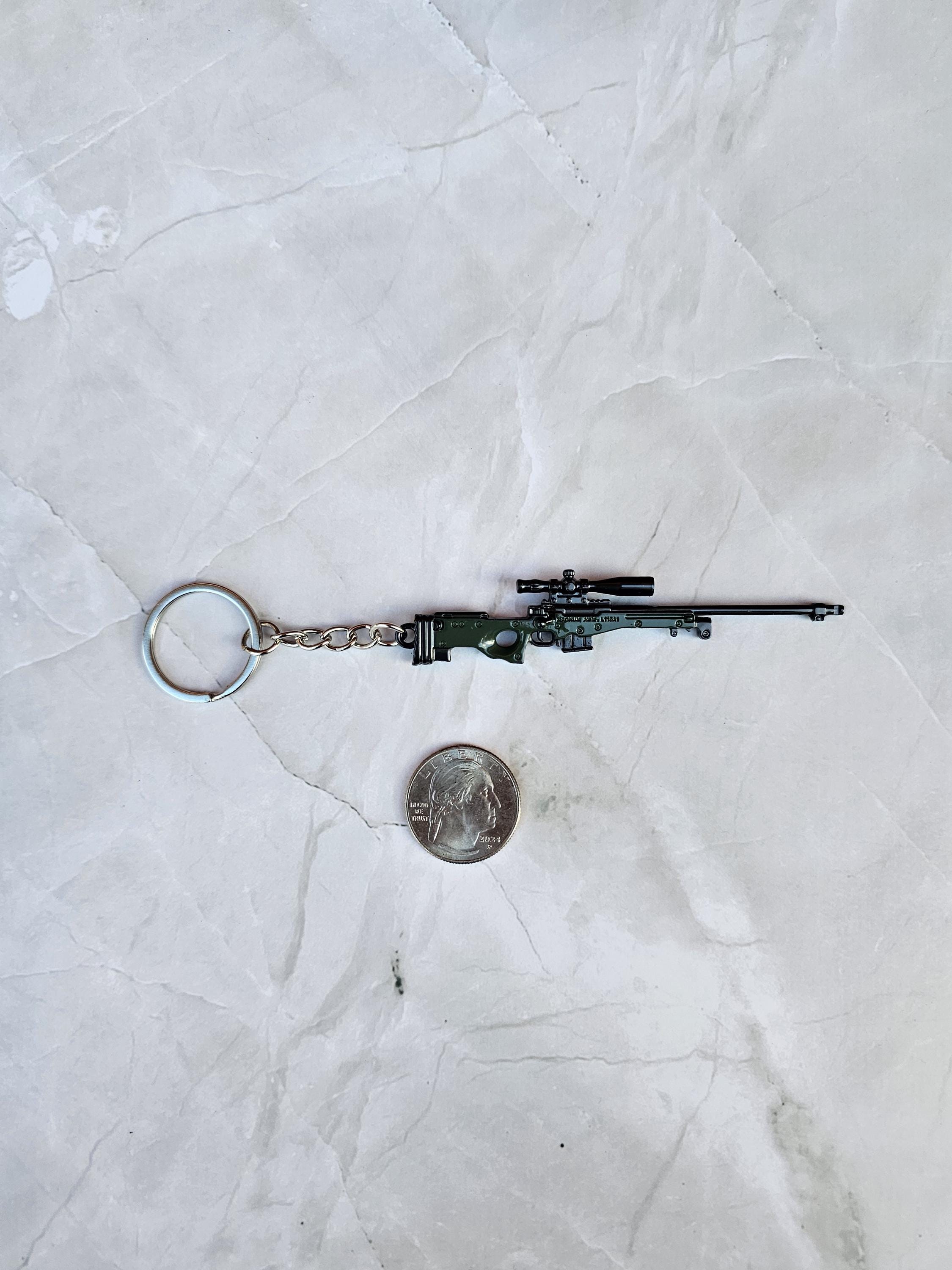 Keyring Weapon Replica Accuracy International AWM Keychain Personal ...
