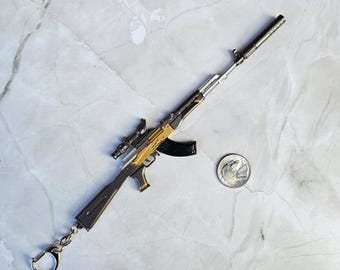 Keyring Large Weapon Replica Alternative AK47/AK74/AKM Assault Rifle Keychain Gift
