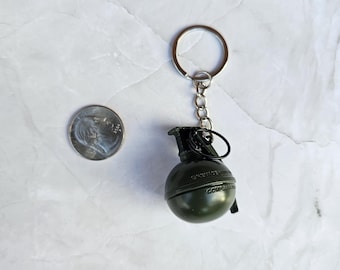 Réplica de llavero de arma, minigranada de fragmentación, regalo personal / llavero de granada de fragmentación