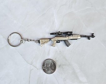 Llavero con réplica de arma modernizada del rifle SK-15, regalo personal o de cumpleaños.