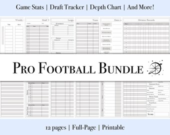 Pro Football Media & Analysis Printable Bundle