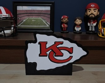 Kansas City Chiefs Light Box | 3D Printed Arrowhead Desk or Wall Decor