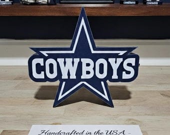 Cowboys Wall or Desk Light Box w/ Power Cord | 3D Printed Game Day Gift