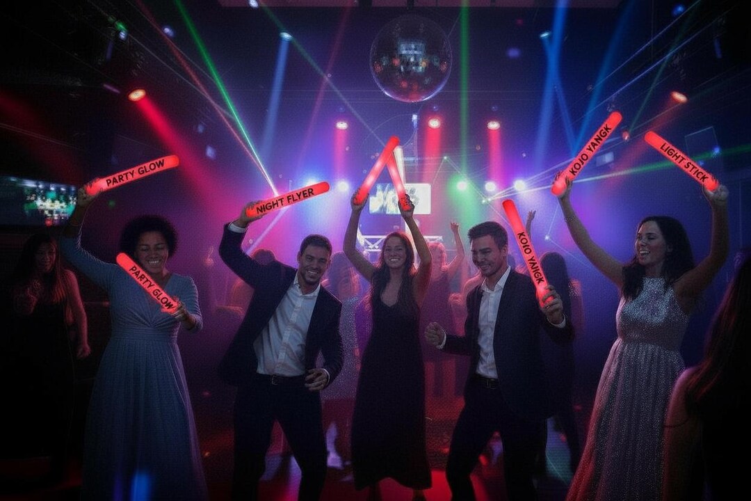 Personalized LED Foam Glow Sticks, Party Batons, 16 Inch, Red - Etsy