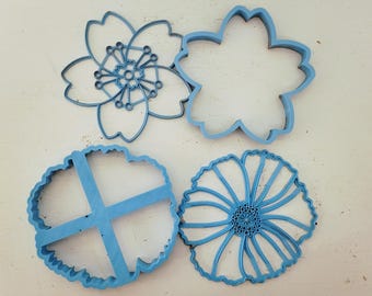 Poppy or Cherry Blossom clay stamps snd cutter sets