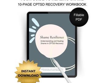 Shame Resilience Worksheet | Understanding & Healing Shame | CPTSD Recovery | Trauma Workbook | Therapist-Created Mental Health PDF