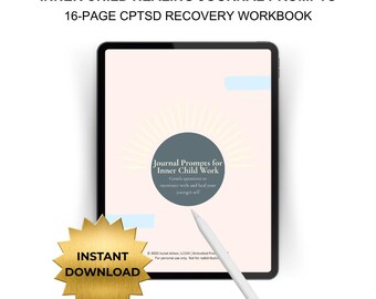 Inner Child Healing Journal Prompts | CPTSD Recovery Workbook | Trauma Therapy Worksheet | Self-Help Journaling Guide