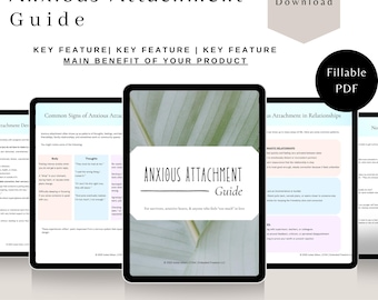 Anxious Attachment Style Guide - Instant Download - Fillable PDF