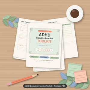 ADHD-toolkit voor executieve functies, 22 printbare plannerpagina's voor leerlingen (digitale download)