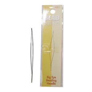 The Beadsmith Big Eye Beading Needles, 5 inches, 4 per Card, Sharp Points,  Use for General Sewing, Weaving and Embroidery, Very Easy to Thread 5 Long  - 4 Needles