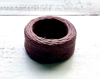 10 Yard Spool, 4 Ply Irish Waxed Linen, Brown Waxed Linen, Waxed Linen, Macrame Cord, Brown Cord, Dream Catcher Thread, Strong Thin Cord