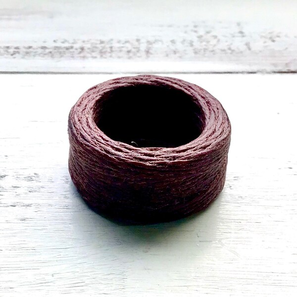 10 Yard Spool, 4 Ply Irish Waxed Linen, Brown Waxed Linen, Waxed Linen, Macrame Cord, Brown Cord, Dream Catcher Thread, Strong Thin Cord