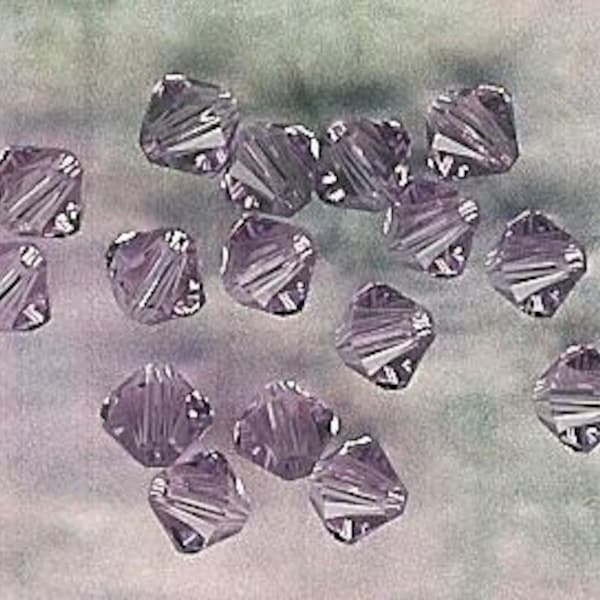 4mm Light Amethyst Austrian Swarovski Crystals-16 piece pack, Lavender Crystal, Light Purple Swarovski, Pale Purple Crystal, 4mm Swarovski