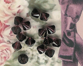 Cristales de Swarovski austriacos de Borgoña de 4 mm-16 piezas, cristal granate, cuentas de Swarovski de Borgoña, cristal de Swarovski de vino, cuentas de bicono de vino tinto