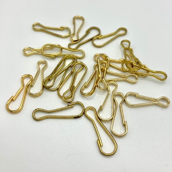 CLEARANCE Sale, Gold & Brass Lanyard Clasps, 24 PC PK, Lanyard Clasp, Strong Metal Clasp, Lanyard Hook, Gold Metal Clasp, Brass Lanyard