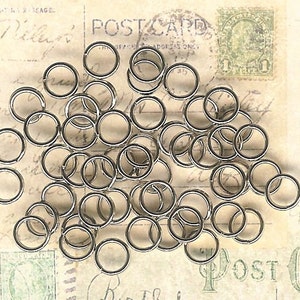 6mm, Nickle Plated Split Rings, 50 Pack, Lobster Claw End, Antique Silver Key Ring, Nickle Key Ring, 6mm Splitring, Bracelet Clasp End