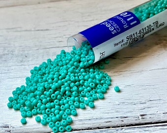 11/0 Seed Bead Turquoise, #11 Green Turquoise Seed Beads, Turquoise Seed Bead, Seed Bead Weaving, Size 11 Seed Bead, Turquoise Green, Czech