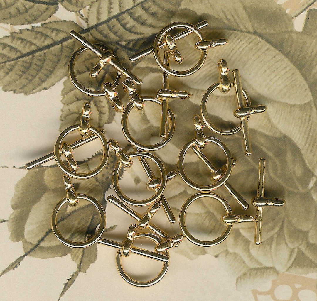 Drawstring Toggle Gold Gold Plated Classic Toggle, 5 Piece Package, Gold Toggle, Small Plated ...