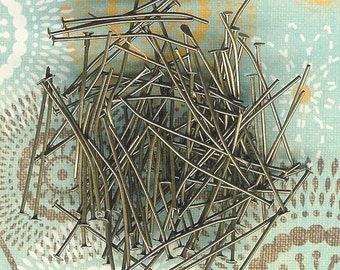 Alfileres de cabeza gruesa de latón antiguo de 1 pulgada, paquete de 144 piezas, alfileres de cabeza cortos de latón, alfileres de cabeza de bronce antiguo, alfileres de cabeza de latón antiguo, alfileres de cabeza cortos