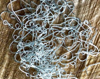 Earwires plateados, 100 piezas, anzuelo de plata, Earwires sin níquel, Julie's Bead Store, Small Silver Earwires, Petite Earwires