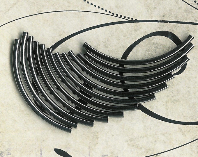 Curved Metal Tube, 38mm Curved Gunmetal Plated Tubes, Gunmetal Curved