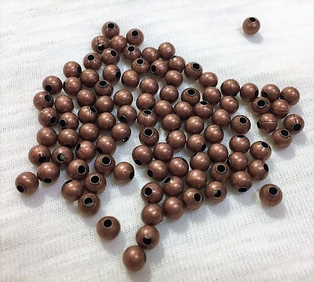 Unplated Bare Copper Beads 