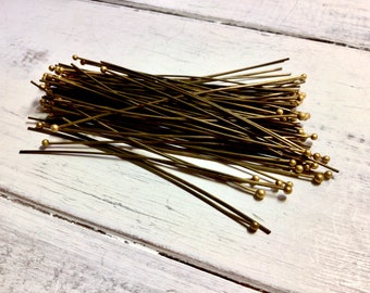 100PCS 14k gold filled ball head pins, brass ball headpin, head