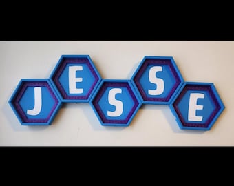 Custom Name Signs | Simple Name Sign | Honeycomb Picture Frames