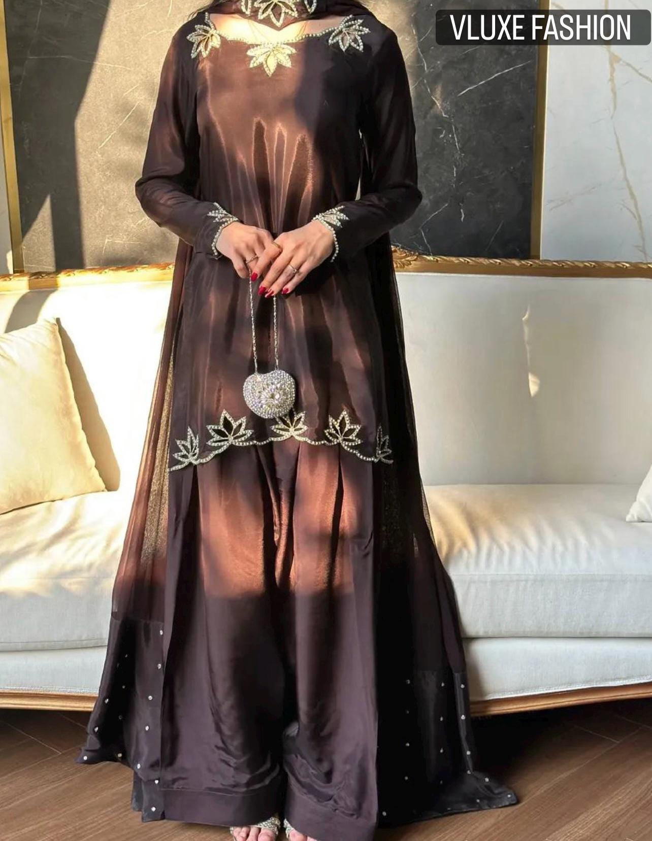 Costume Salwar Kameez Pakistanais Prêt À Porter Pour Mariage Indien